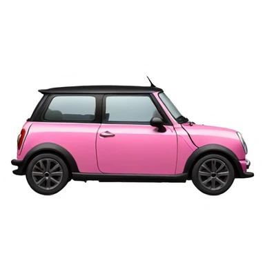 pink mini cooper sticker