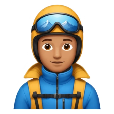 Man skiing, Background Mountains sticker