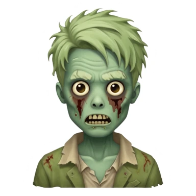 um zombie com o penteado wave sticker