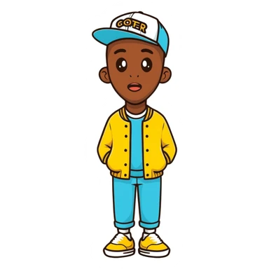 Tyler the Creator hip hop artist with creative style sticker