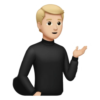 silhouette of a white man with a question mark sticker