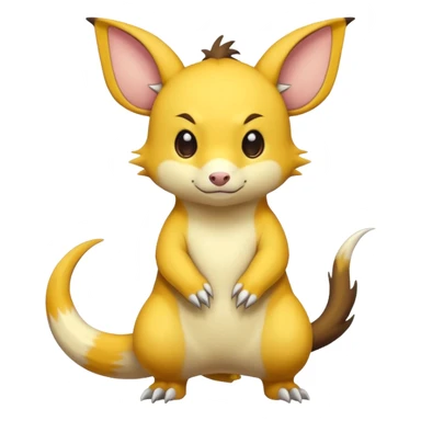 Cute Dull Exotic Raichu-Sergal-hybrid sticker