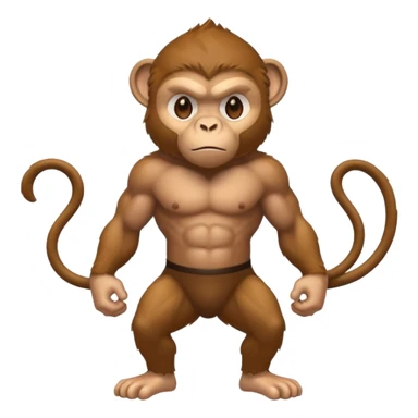strong monkey sticker
