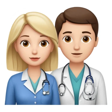 woman talks with doctor sticker