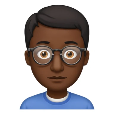 Emoli hombre con lentes poco cabello negro y nariz grande sticker