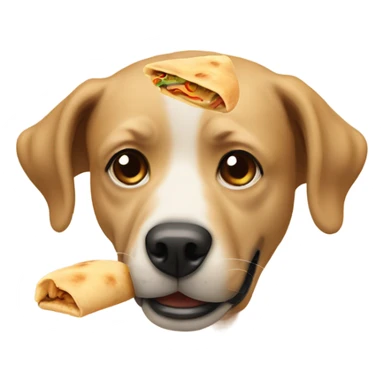 Dog eat pita sticker