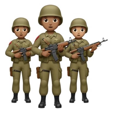 Marching soldiers with m16a4s rifles sticker