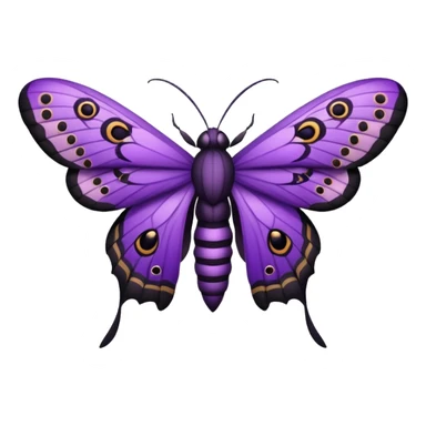 moth purple and black sticker