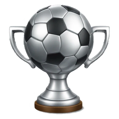 silver football cup sticker