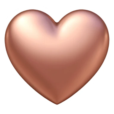 heart with a metallic rose gold finish sticker