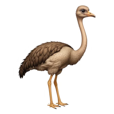 High resolution of   realistic full body ostrich without distorted , no extra hybrid sticker