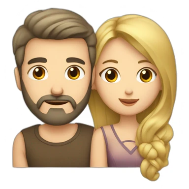 caucasian-man-with-beard-kisses-asian-woman sticker