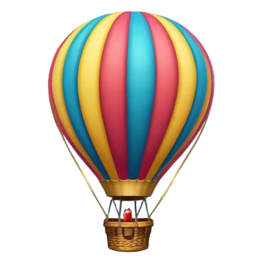 Hot air balloon above scenic ocean sticker