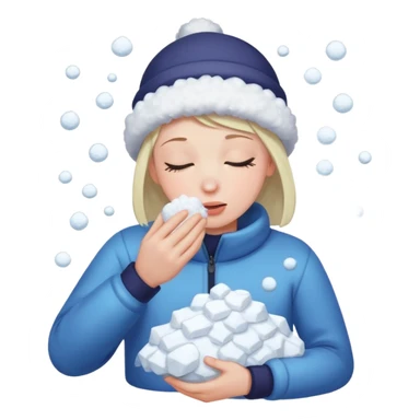 Nose smelling pile of snow sticker