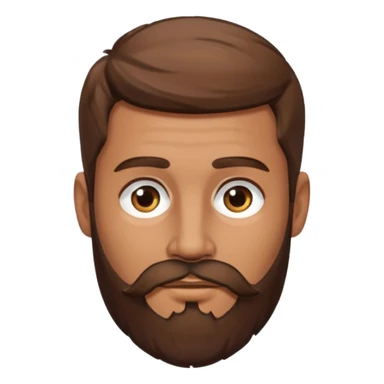 man with brown hair and a brown beard and silver a ring sticker