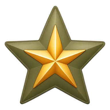 Large khaki star with rounded ends sticker