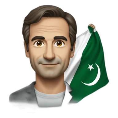 Mitsotakis with Pakistan flag sticker