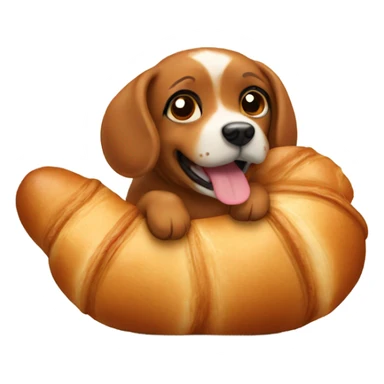 croissant dog  sticker