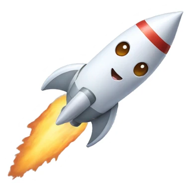 a cat in a rocket sticker