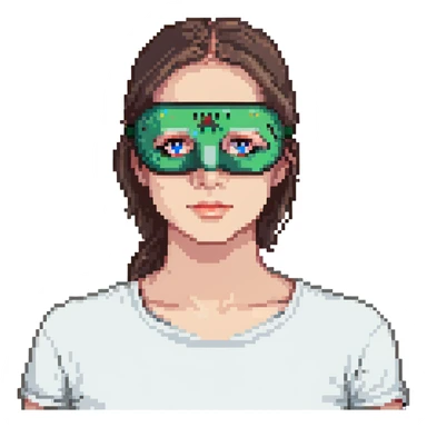 simple black superhero eye mask sticker