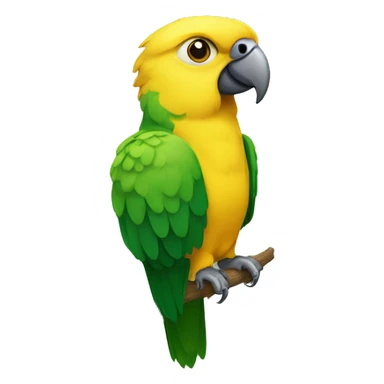 meyers parrot with yellow head sticker
