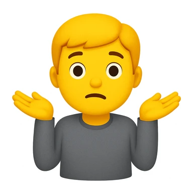 yellow boy grey shirt shrugging emoji google style sticker