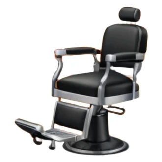 Barber shop with autumn leaves scene sticker