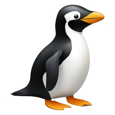 Pinguin sur un chien sticker