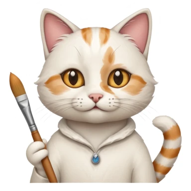 A cat that is an artist  sticker