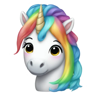 A rainbow baby unicorn sticker