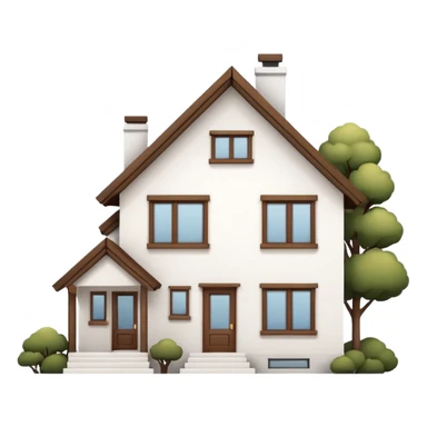 white cozy aesthetic house sticker