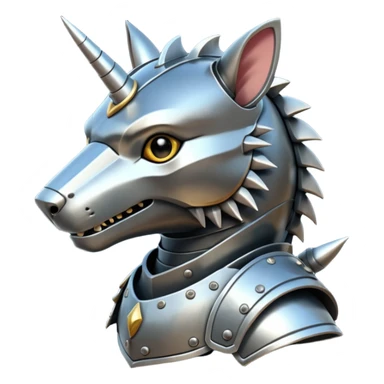 armored animal sticker