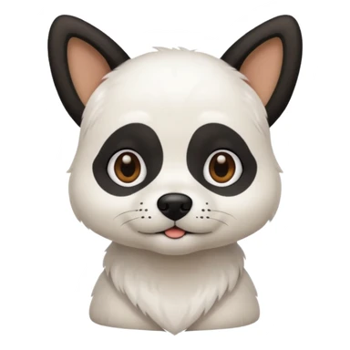 dog white with black face and short hair sticker