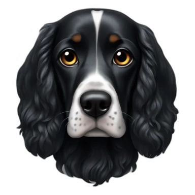Chien cocker anglais noir sticker