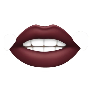 dark red lipstick sticker