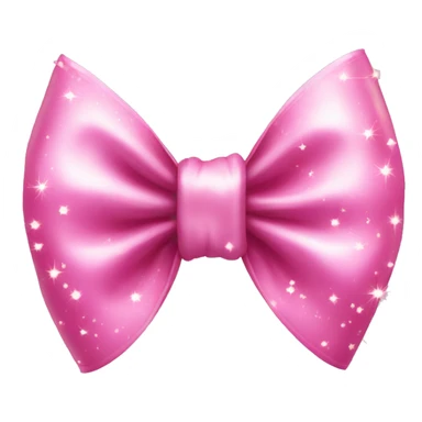 a sparkling pink bow sticker