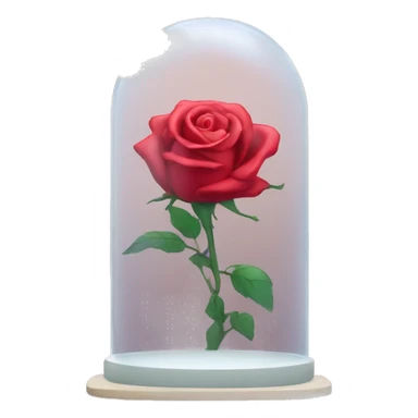 rose in glass case sticker