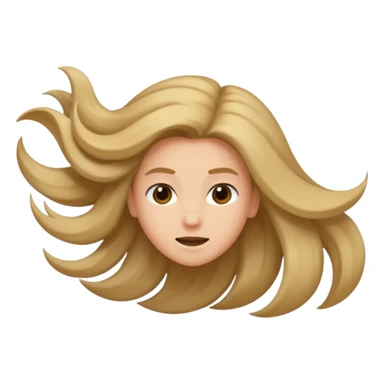 Hair flip sticker