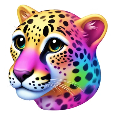 lisa frank rainbow cheetah sticker