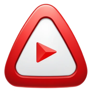 YouTube logo, red play button with white play triangle inside sticker