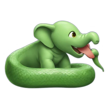 Serpent qui mange un éléphant sticker