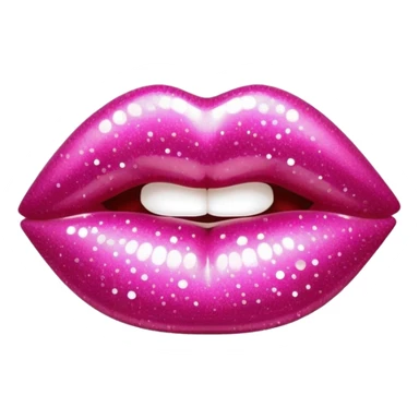 1990’s sparkly lip gloss kiss sticker