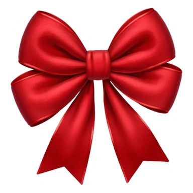Velvet red bow sticker