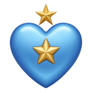 blue heart with a star sticker
