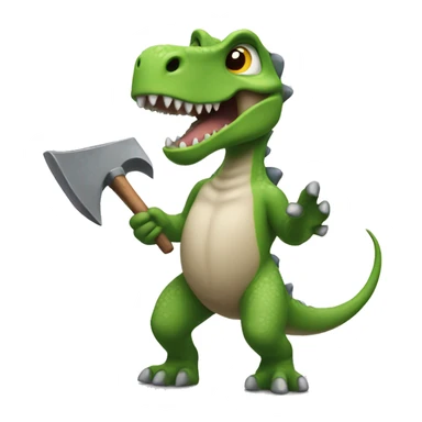 Dinosaur with a pickaxe sticker
