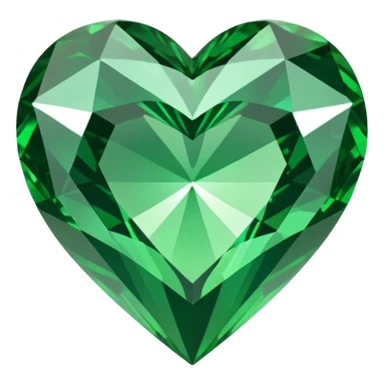 green diamond heart sticker