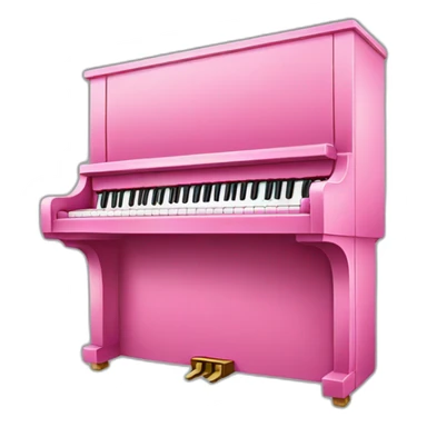 pink piano sticker