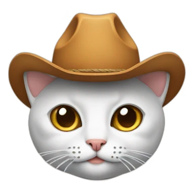 cat with cowboy hat sticker
