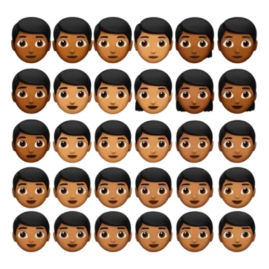 Black desi emojis sticker