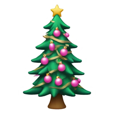 Christmas tree with pink toys sticker